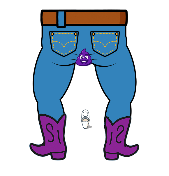 A Shart token clenched between the cheeks of a pair of jeans